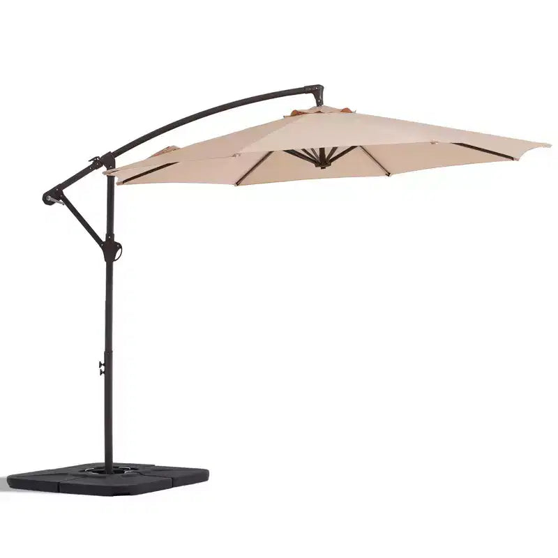 Parasol déporté de patio avec base en croix