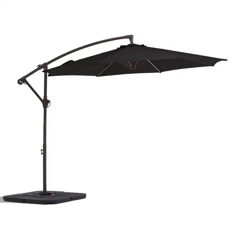 Parasol déporté de patio avec base en croix