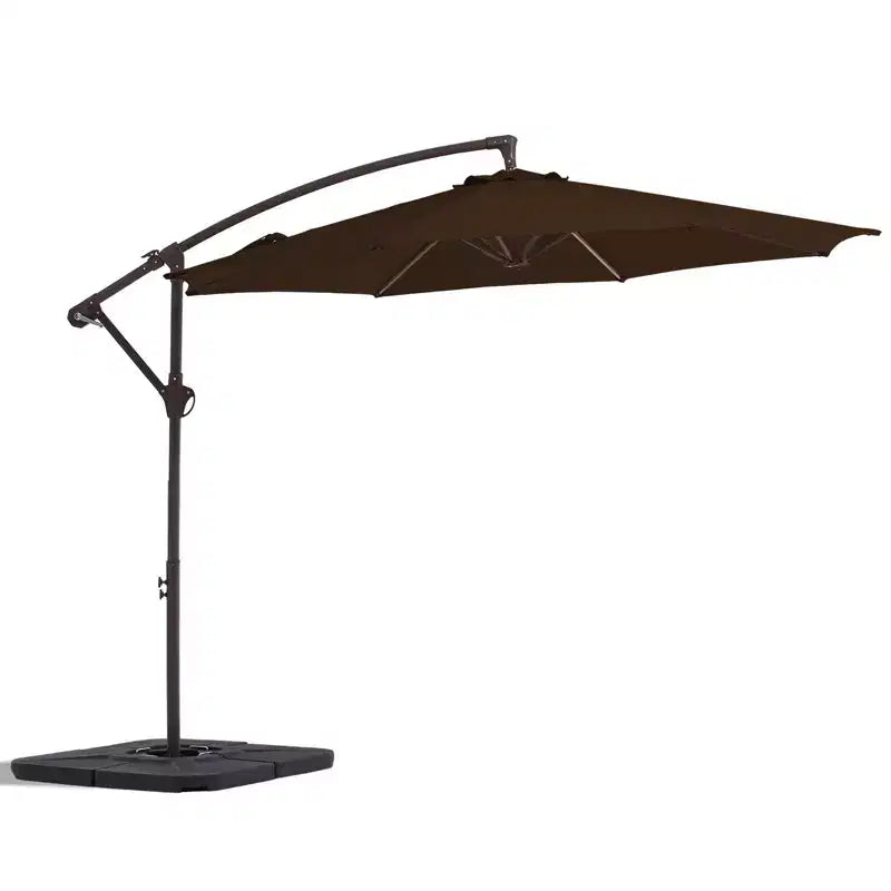 Parasol déporté de patio avec base en croix