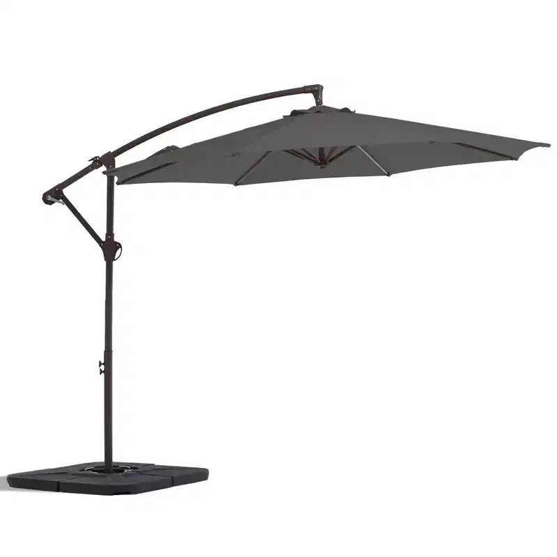 Parasol déporté de patio avec base en croix