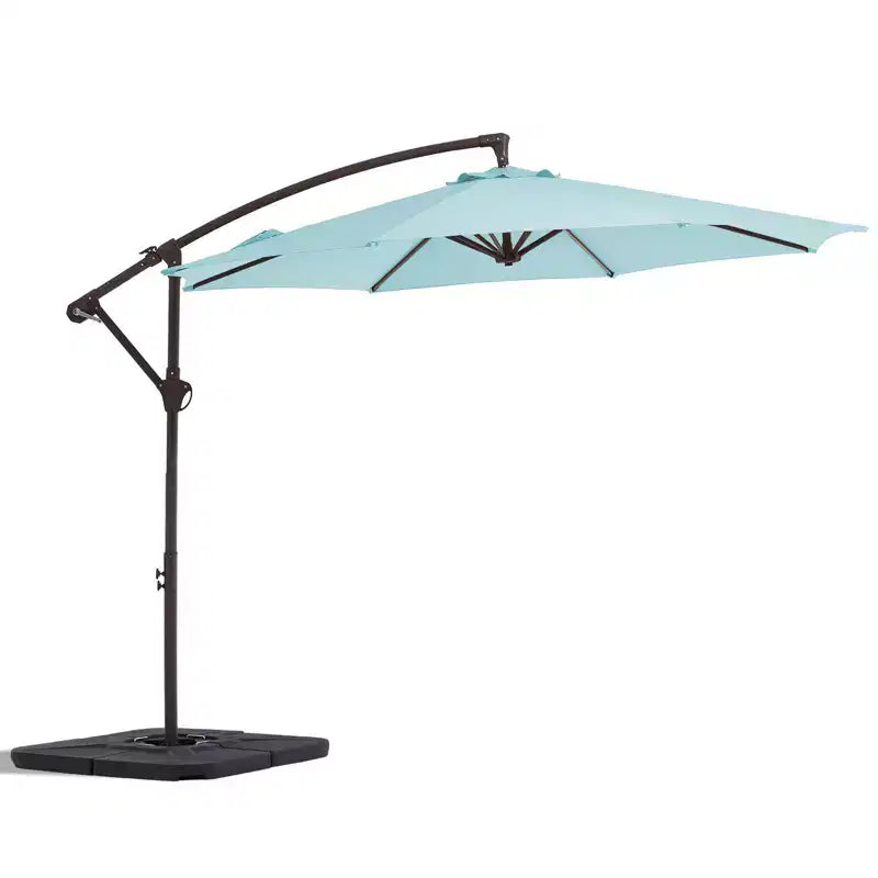 Parasol déporté de patio avec base en croix