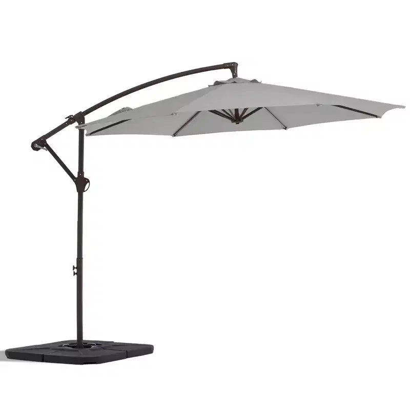 Parasol déporté de patio avec base en croix