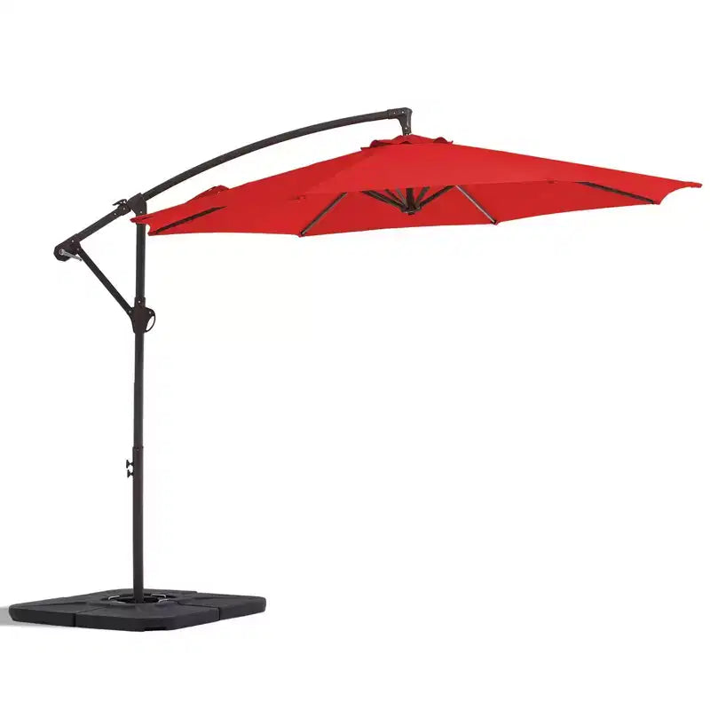 Parasol déporté de patio avec base en croix