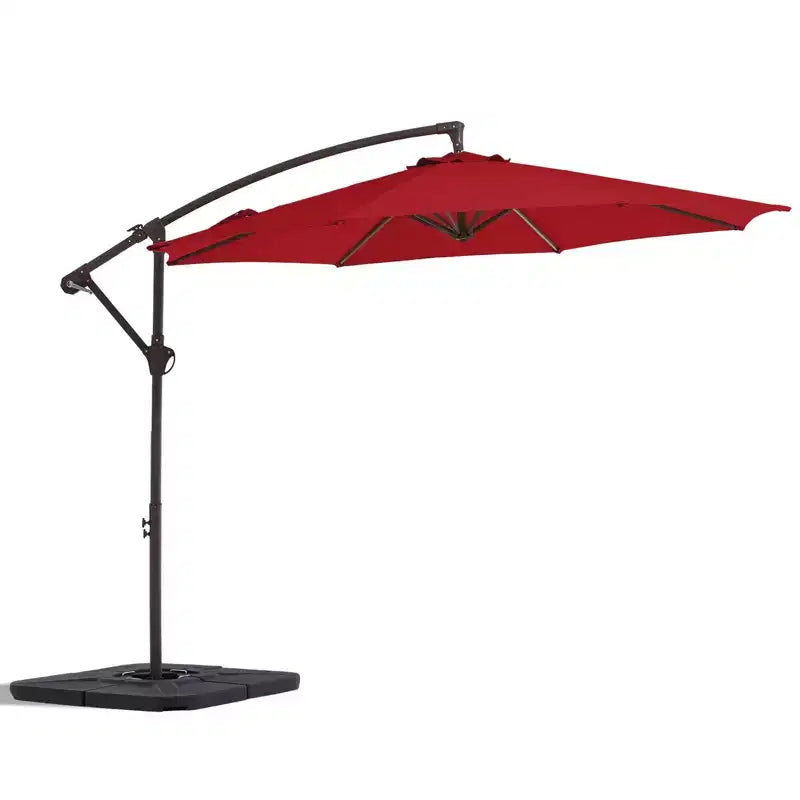 Parasol déporté de patio avec base en croix