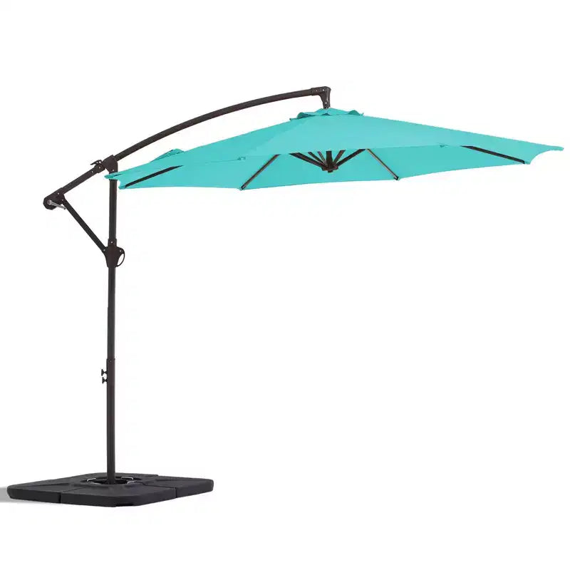 Parasol déporté de patio avec base en croix