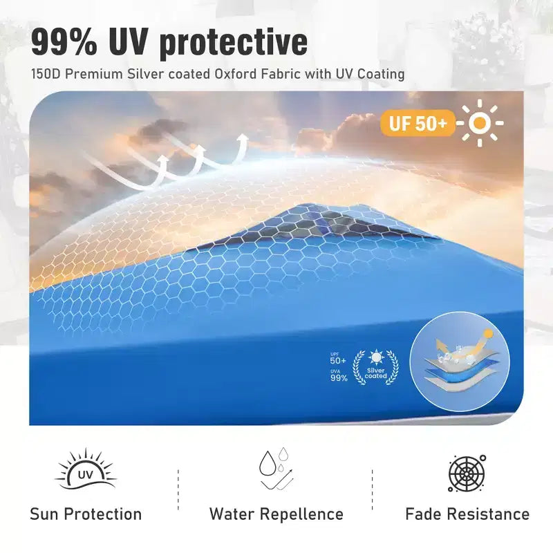 Tente tonnelle escamotable extérieure – Abri solaire portable
