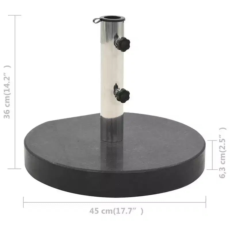 Base de parasol carrée, tube en acier inoxydable