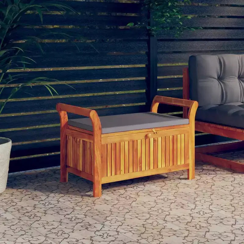 Causeuse coussin bois massif acacia pour l'extérieur