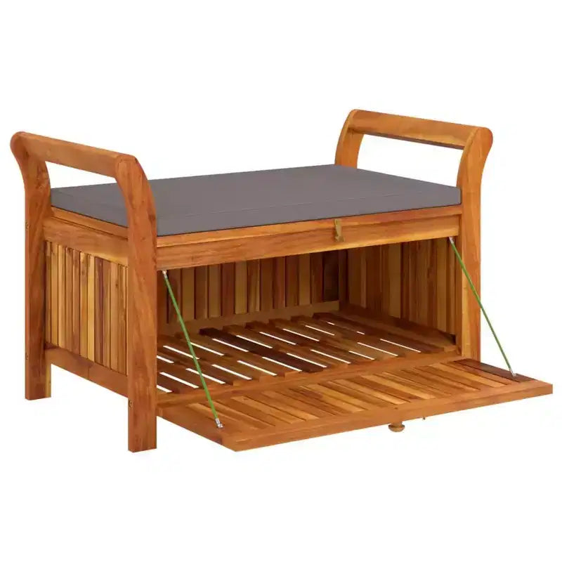 Causeuse coussin bois massif acacia pour l'extérieur
