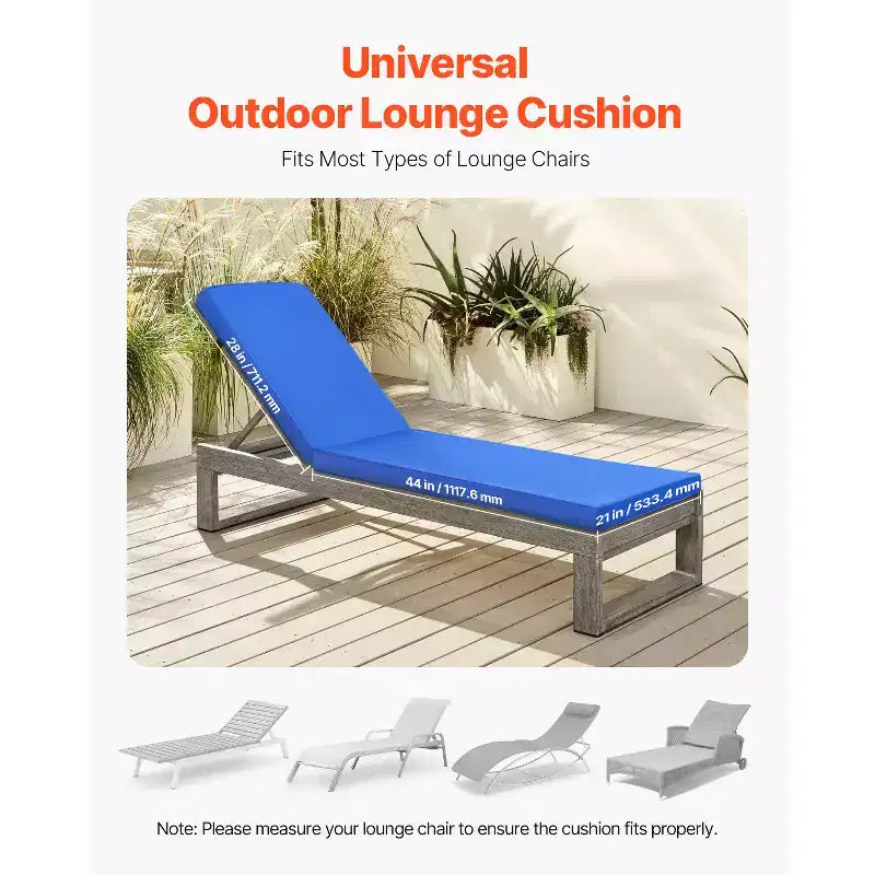 Coussin de chaise longue d'extérieur