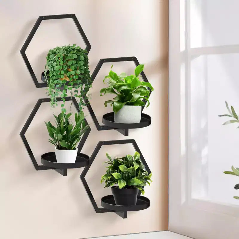 Jardinières murales géométriques noires