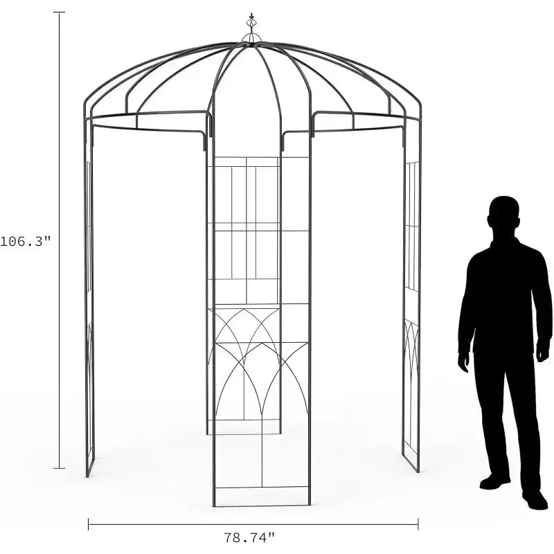 Arche de jardin romantique avec volière
