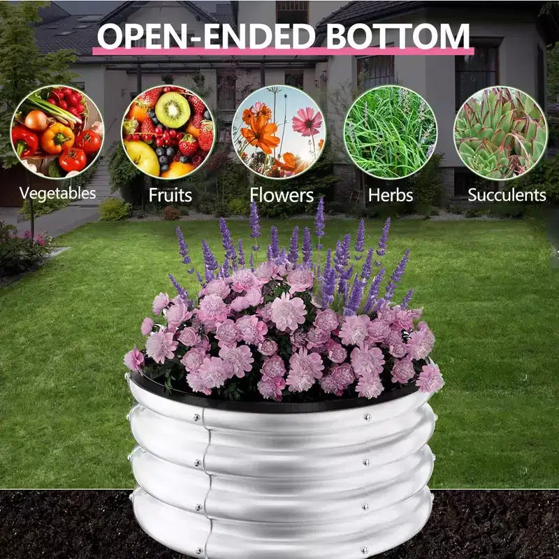 Jardinières surélevées extérieures en acier galvanisé