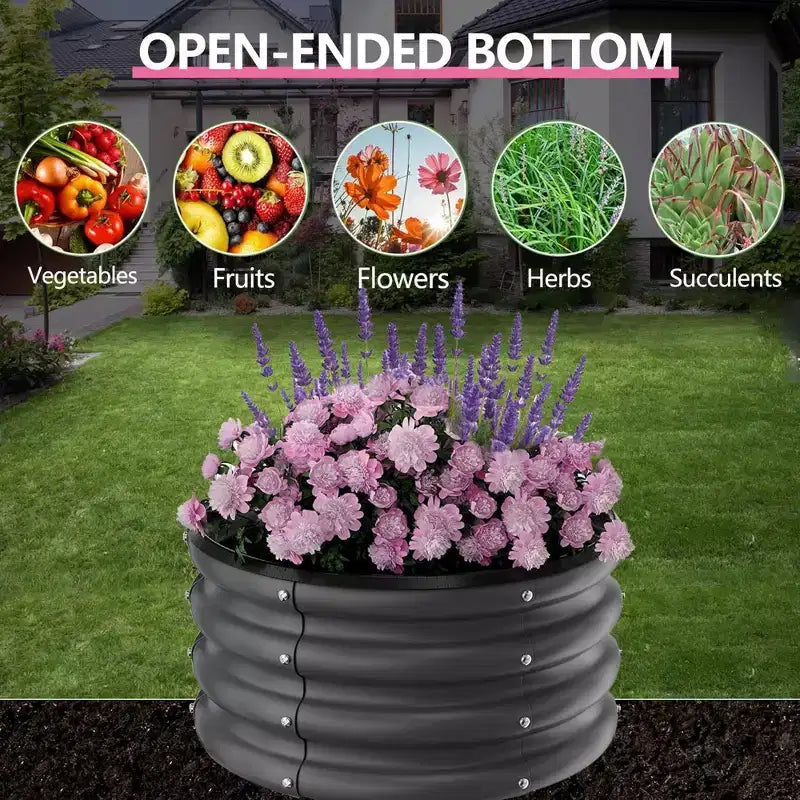 Jardinières surélevées extérieures en acier galvanisé