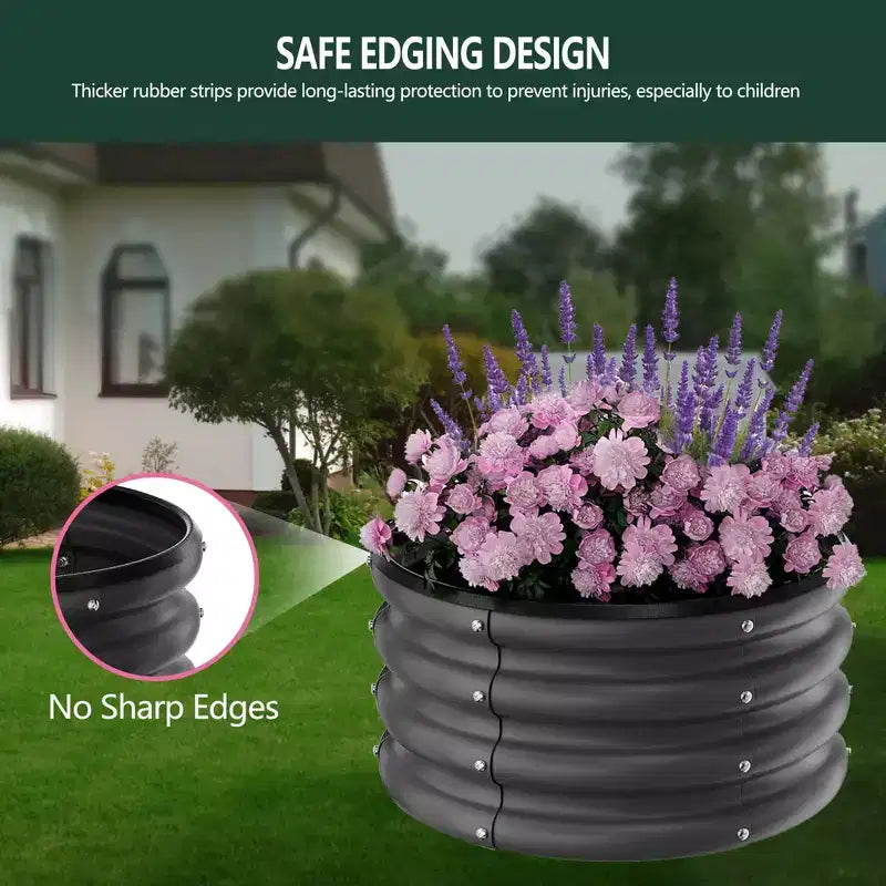 Jardinières surélevées extérieures en acier galvanisé