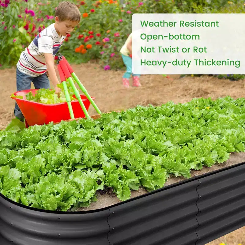 Jardinière surélevée en acier galvanisé de pied