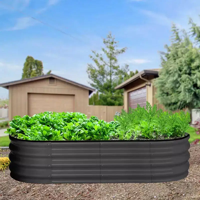 Jardinière surélevée en acier galvanisé de pied