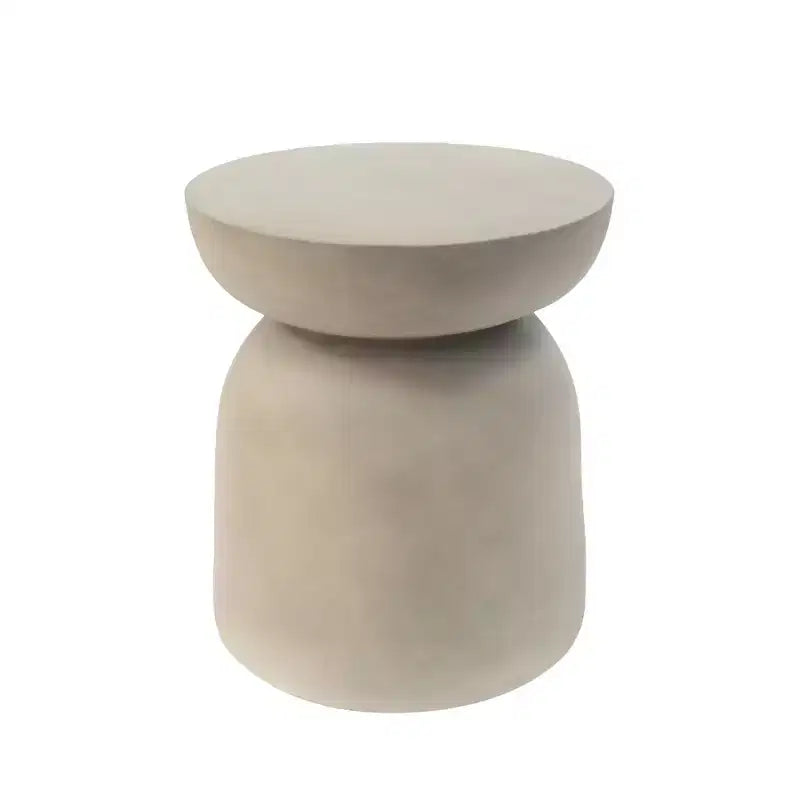 Table d'appoint ronde d'extérieur en forme de tambour