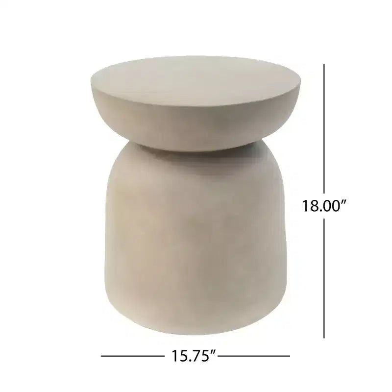 Table d'appoint ronde d'extérieur en forme de tambour
