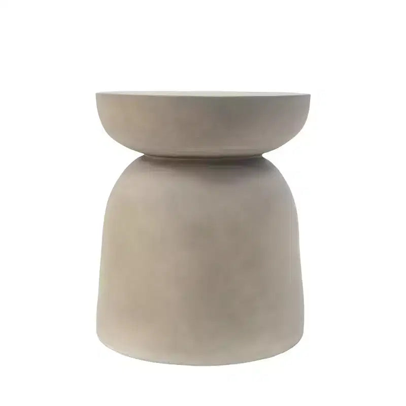 Table d'appoint ronde d'extérieur en forme de tambour