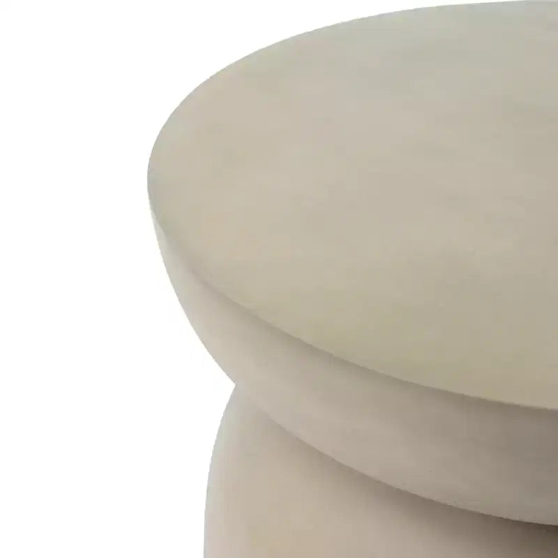 Table d'appoint ronde d'extérieur en forme de tambour