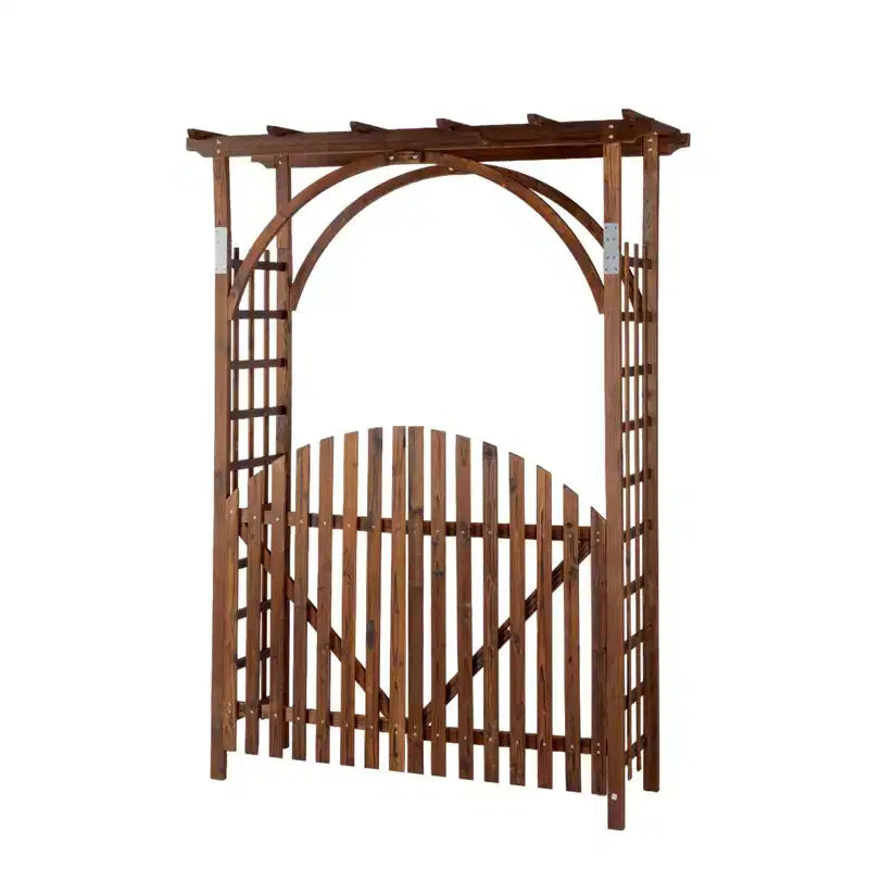 Arche de jardin en bois avec porte