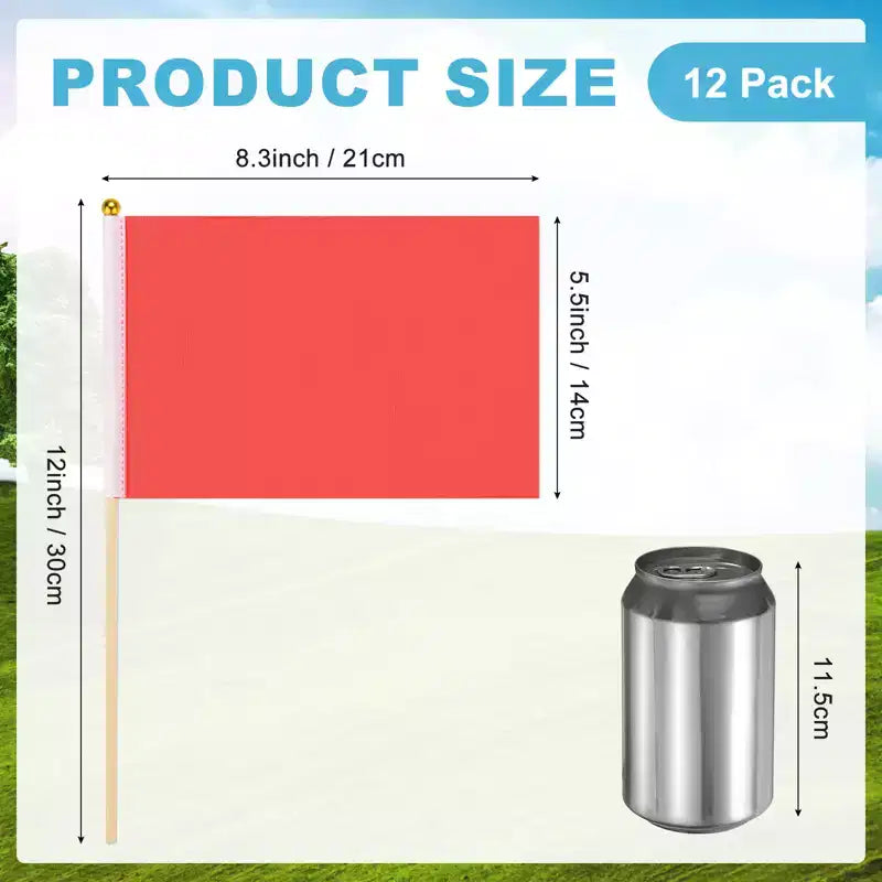 Mini-drapeaux en polyester vierges pour sublimation, portatifs