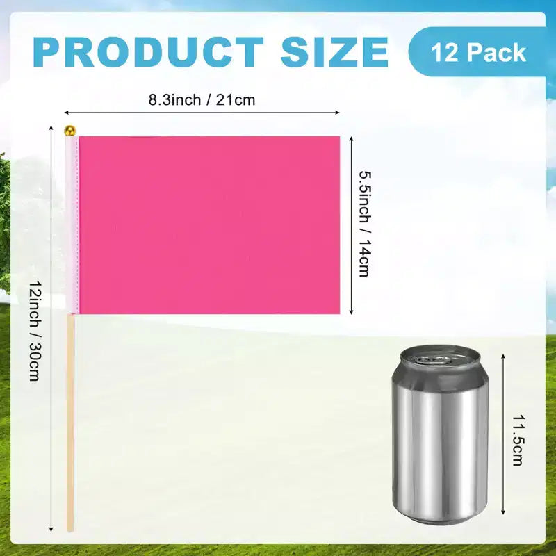 Mini-drapeaux en polyester vierges pour sublimation, portatifs