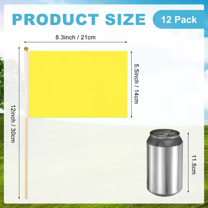 Mini-drapeaux en polyester vierges pour sublimation, portatifs