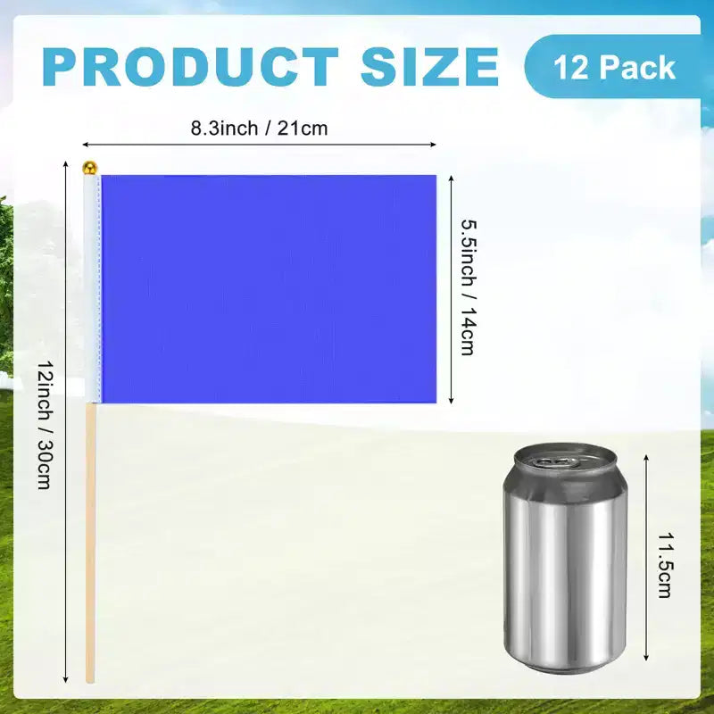 Mini-drapeaux en polyester vierges pour sublimation, portatifs