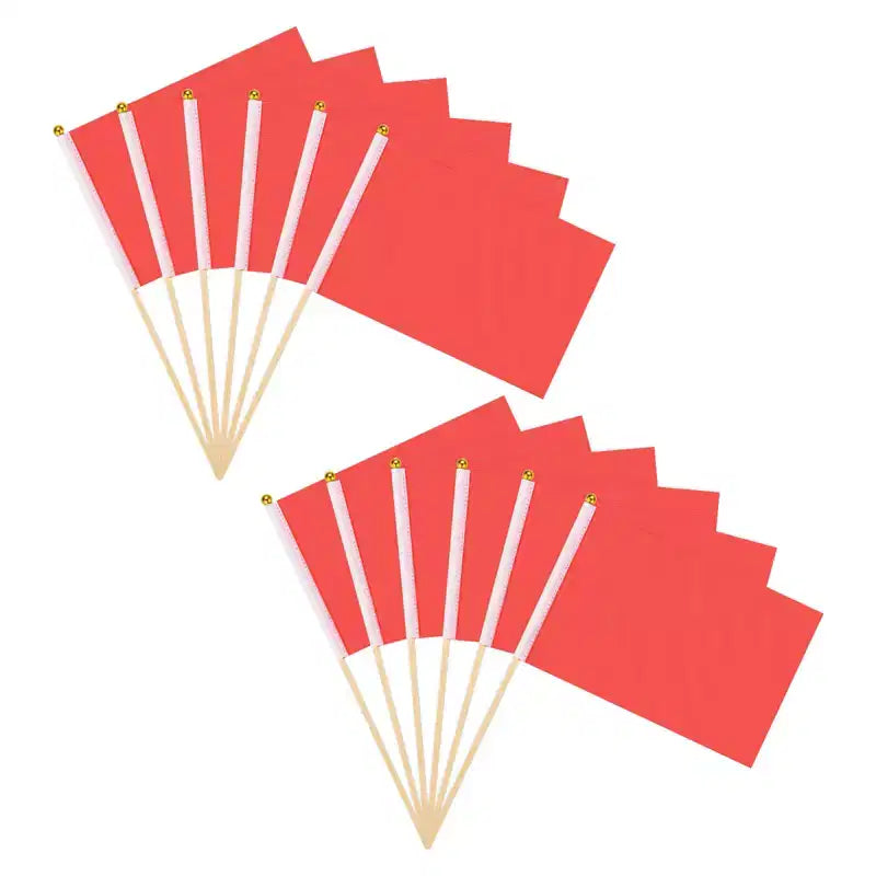 Mini-drapeaux en polyester vierges pour sublimation, portatifs