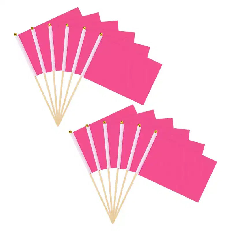 Mini-drapeaux en polyester vierges pour sublimation, portatifs