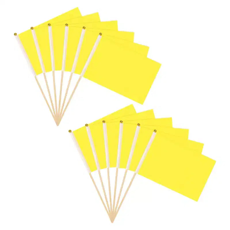 Mini-drapeaux en polyester vierges pour sublimation, portatifs