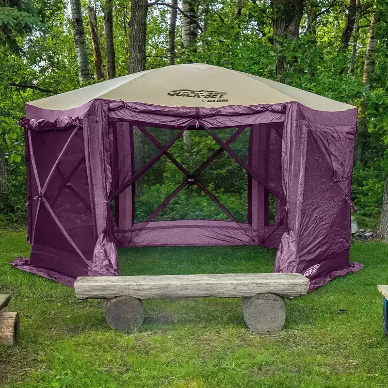 Abri de camping portable, prune