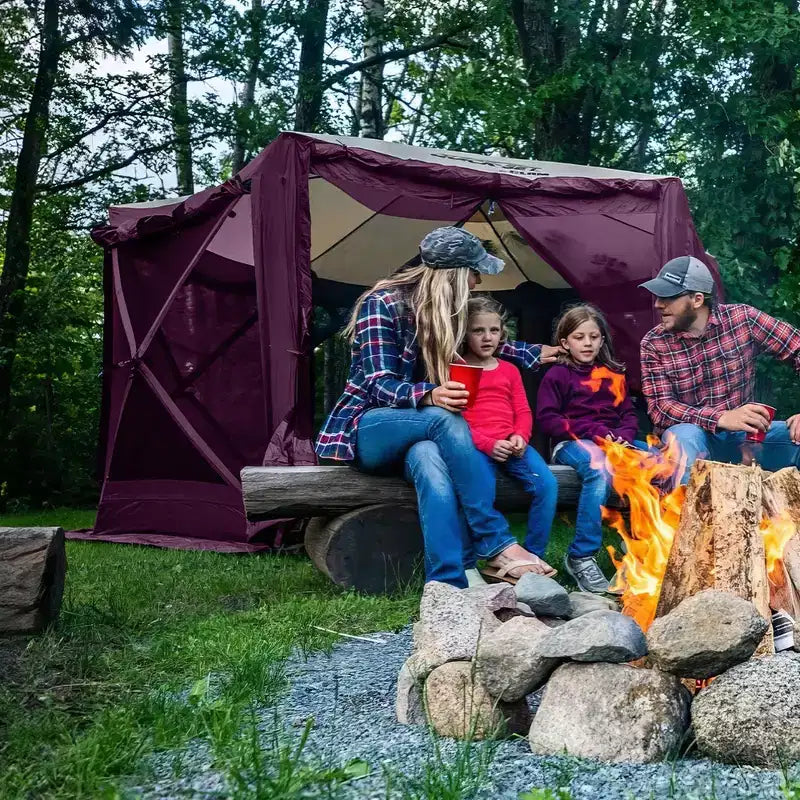 Abri de camping portable, prune