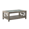 Table basse en verre rectangulaire de grande taille