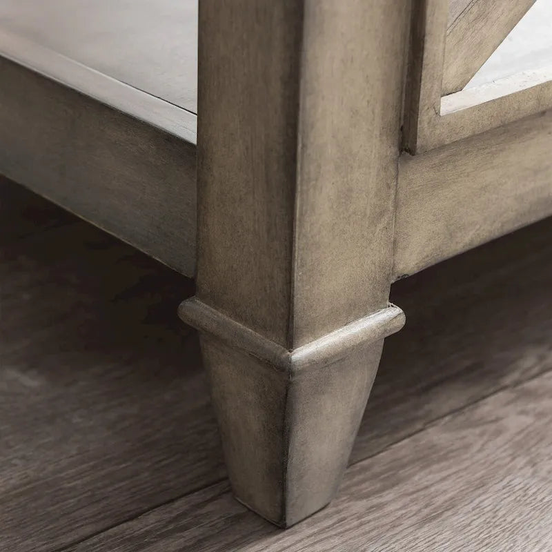 Table basse en verre rectangulaire de grande taille
