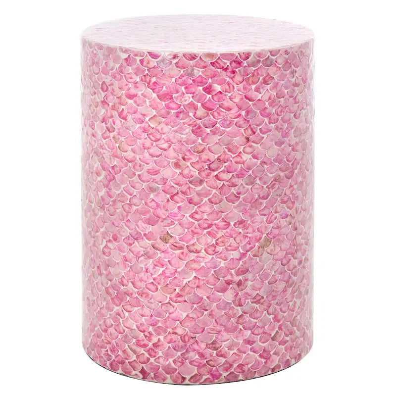 Table d'appoint ronde rose foncé