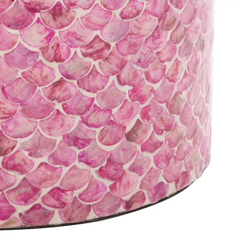 Table d'appoint ronde rose foncé