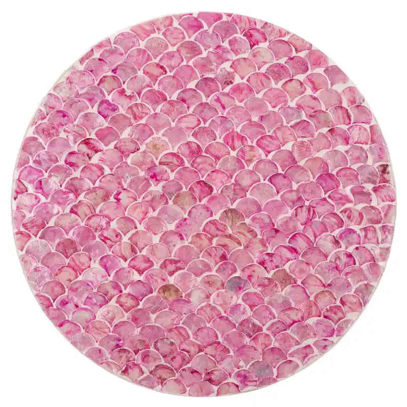 Table d'appoint ronde rose foncé