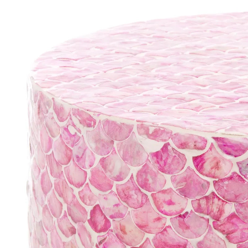 Table d'appoint ronde rose foncé