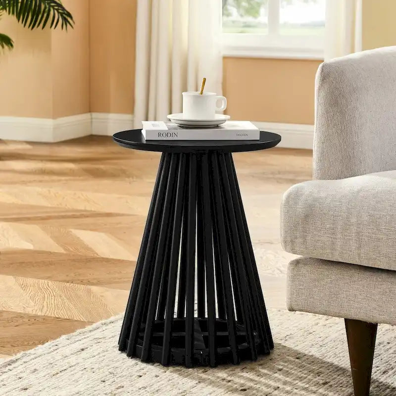 Table basse ronde en bois, Table d'appoint simple