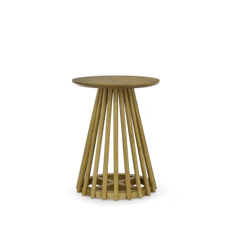 Table basse ronde en bois, Table d'appoint simple