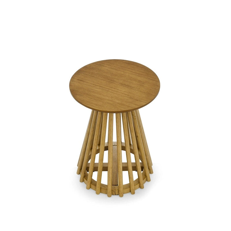 Table basse ronde en bois, Table d'appoint simple