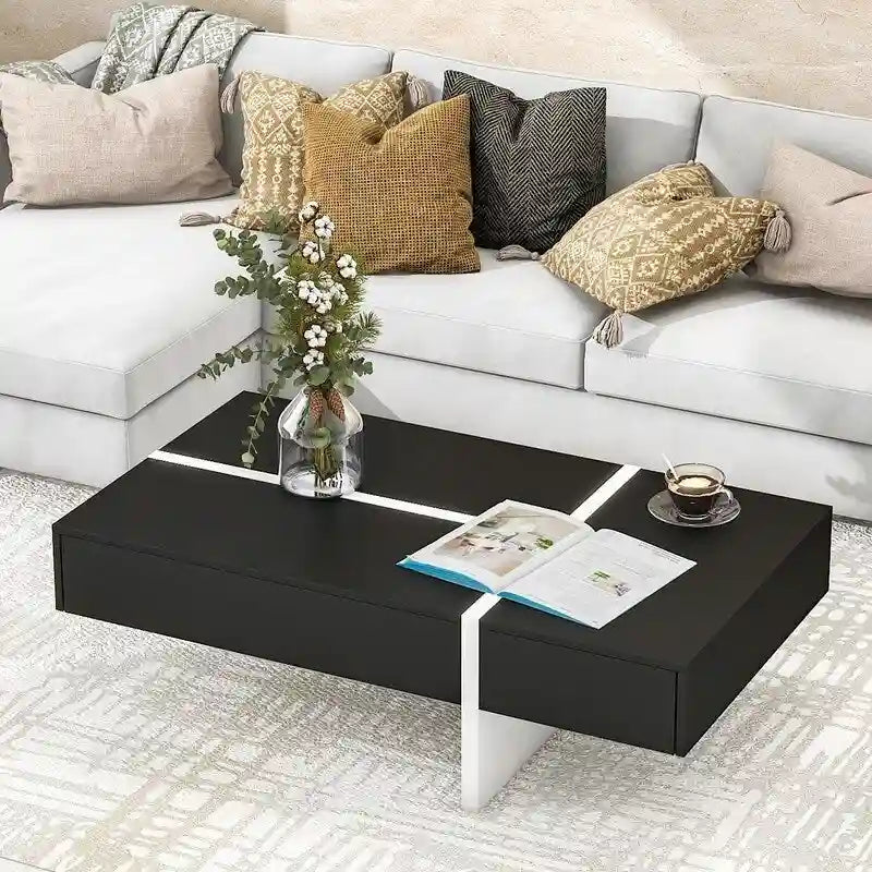 Table basse rectangulaire moderne et simple