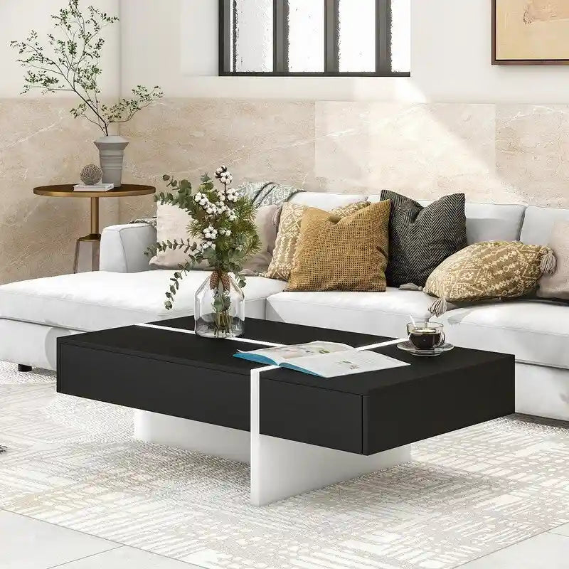 Table basse rectangulaire moderne et simple
