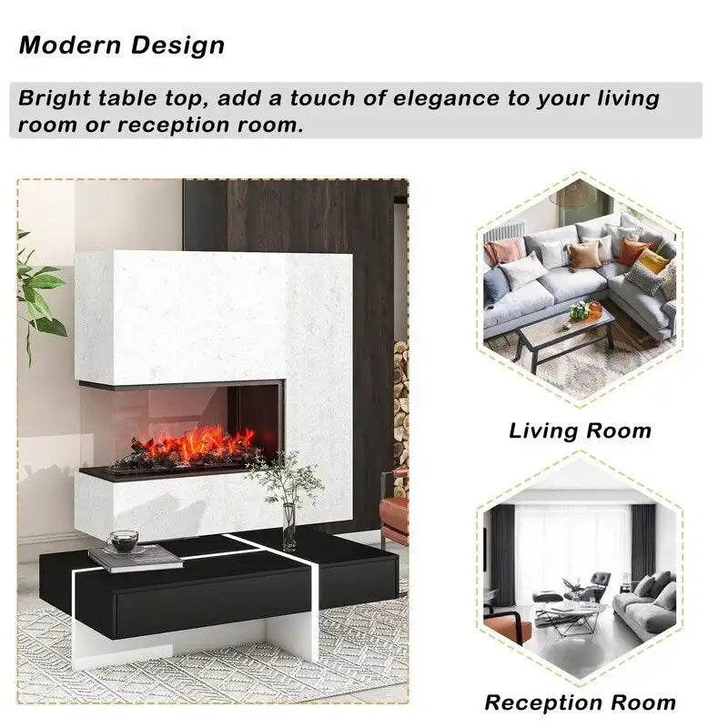 Table basse rectangulaire moderne et simple