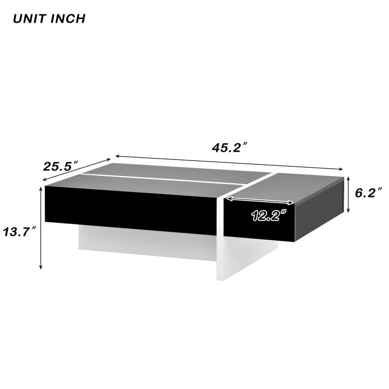 Table basse rectangulaire moderne et simple