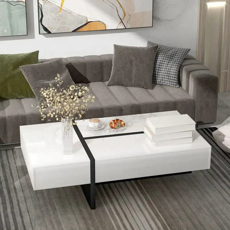 Table basse rectangulaire moderne et simple