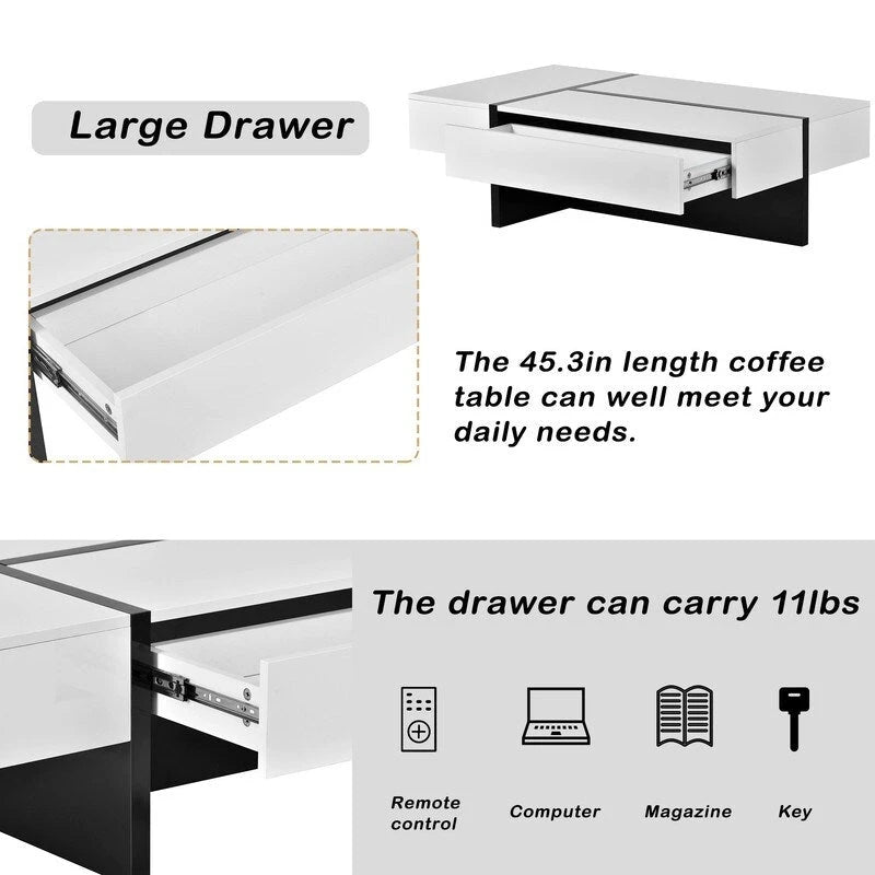 Table basse rectangulaire moderne et simple